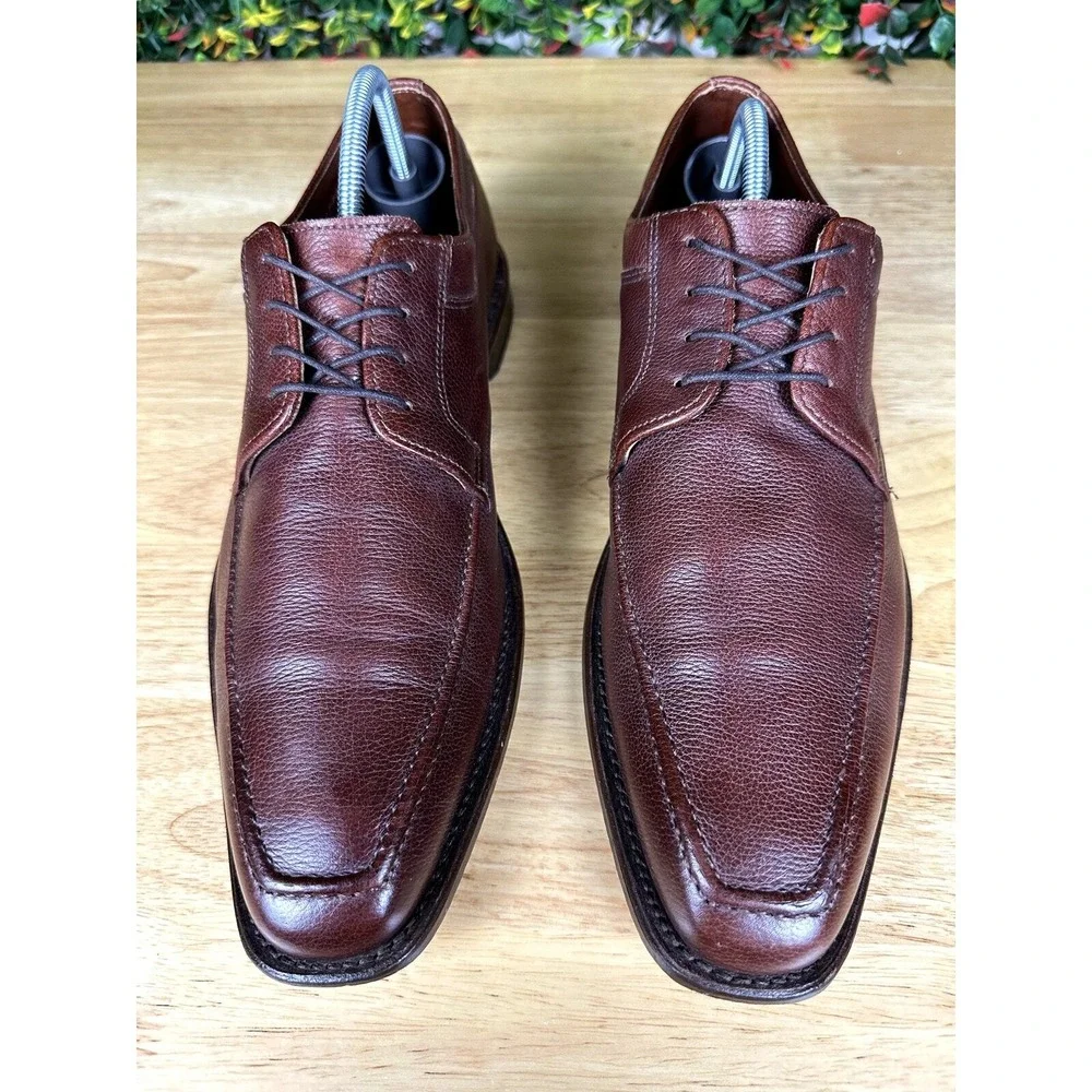 Allen Edmonds Jackson Derby Dress Shoes Brown Leather‎ Mens 11 Made In USA